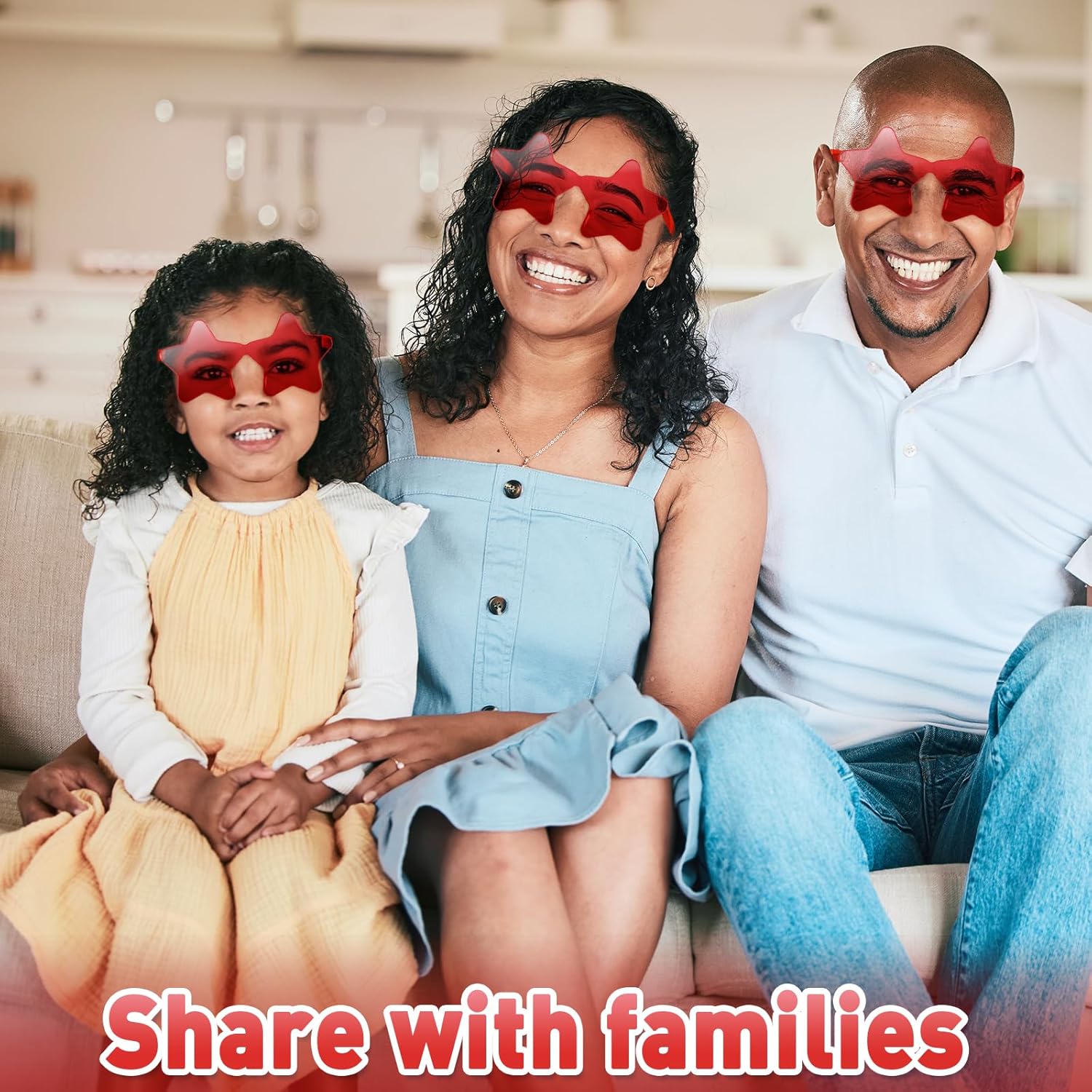 10/20/30/40 Pack Star Sunglasses Rimless Transparent Pentagram Shaped Sunglasses Bulk Party Favor Glasses for Women (10, Red) - Image 4