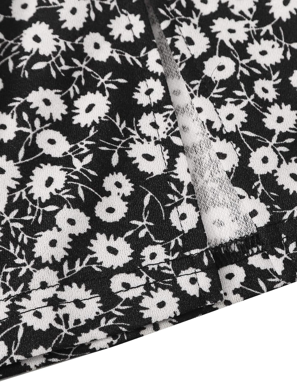 Floerns Women's Floral Print Bodycon Split Mini Skirt Black Ditsy XS