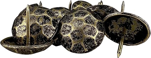 Paquete de 50 clavos de hierro, clavos decorativos de 1 pulgada, tachuelas de tapicería, acento antiguo, clavos, para mejoras del hogar de madera,