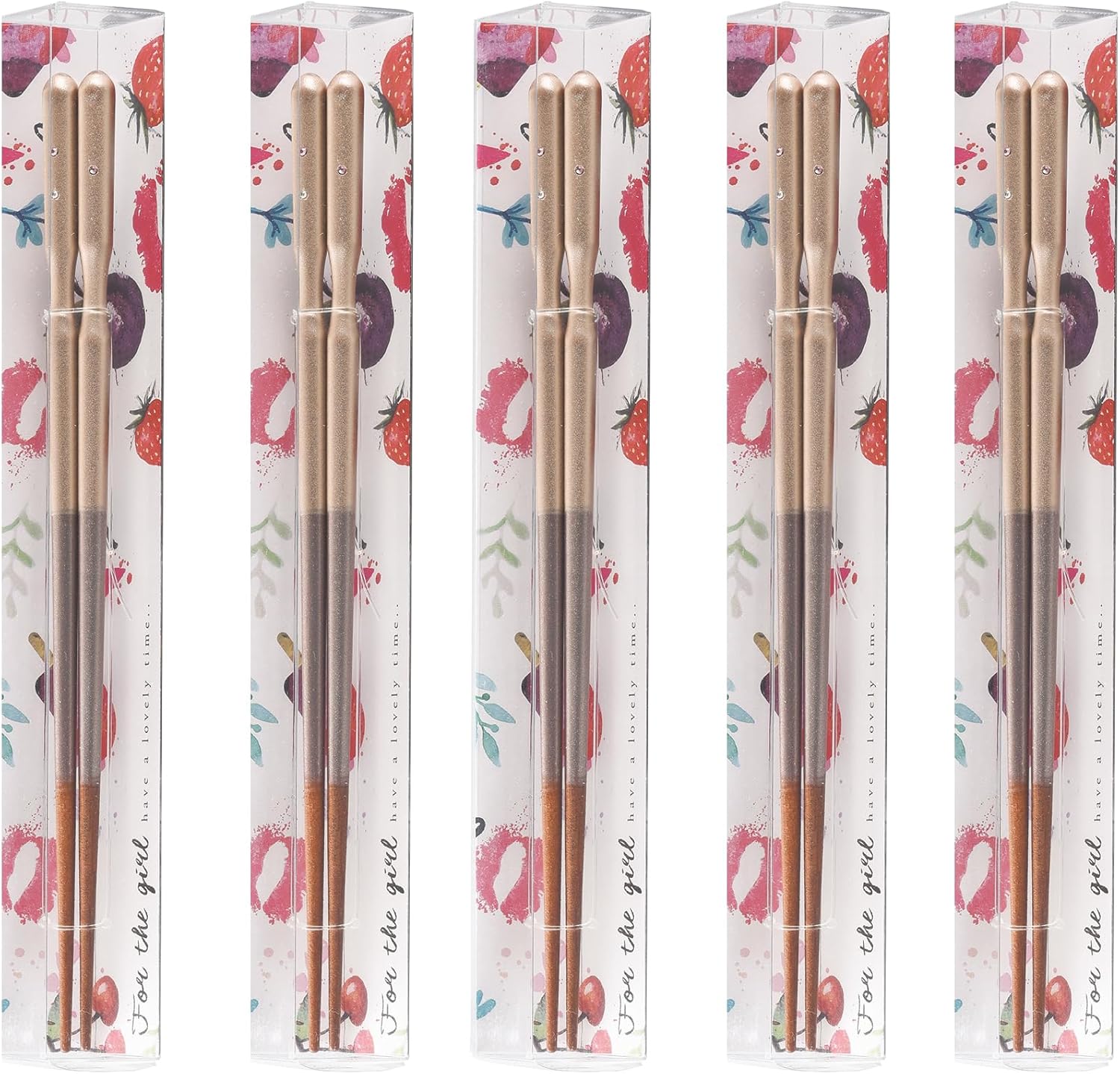 J-kitchens PID591644 Japanese Chopsticks, Set of 5 Pairs, Material: Wood, Chopsticks, Made in Japan
