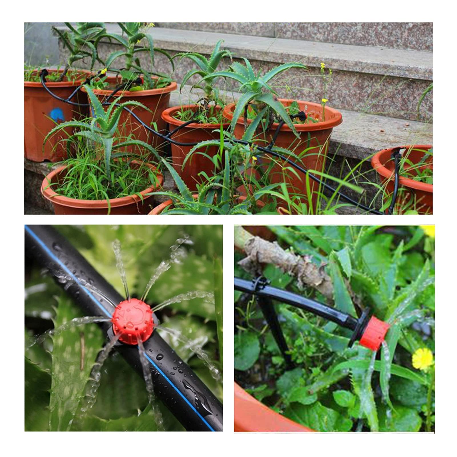 Kit de riego por goteo de 10 m, sistema de riego de jardín inteligente, sistema de riego por goteo, sistema de riego de plantas por goteo, kit de riego de 10 m (color: 10 m)