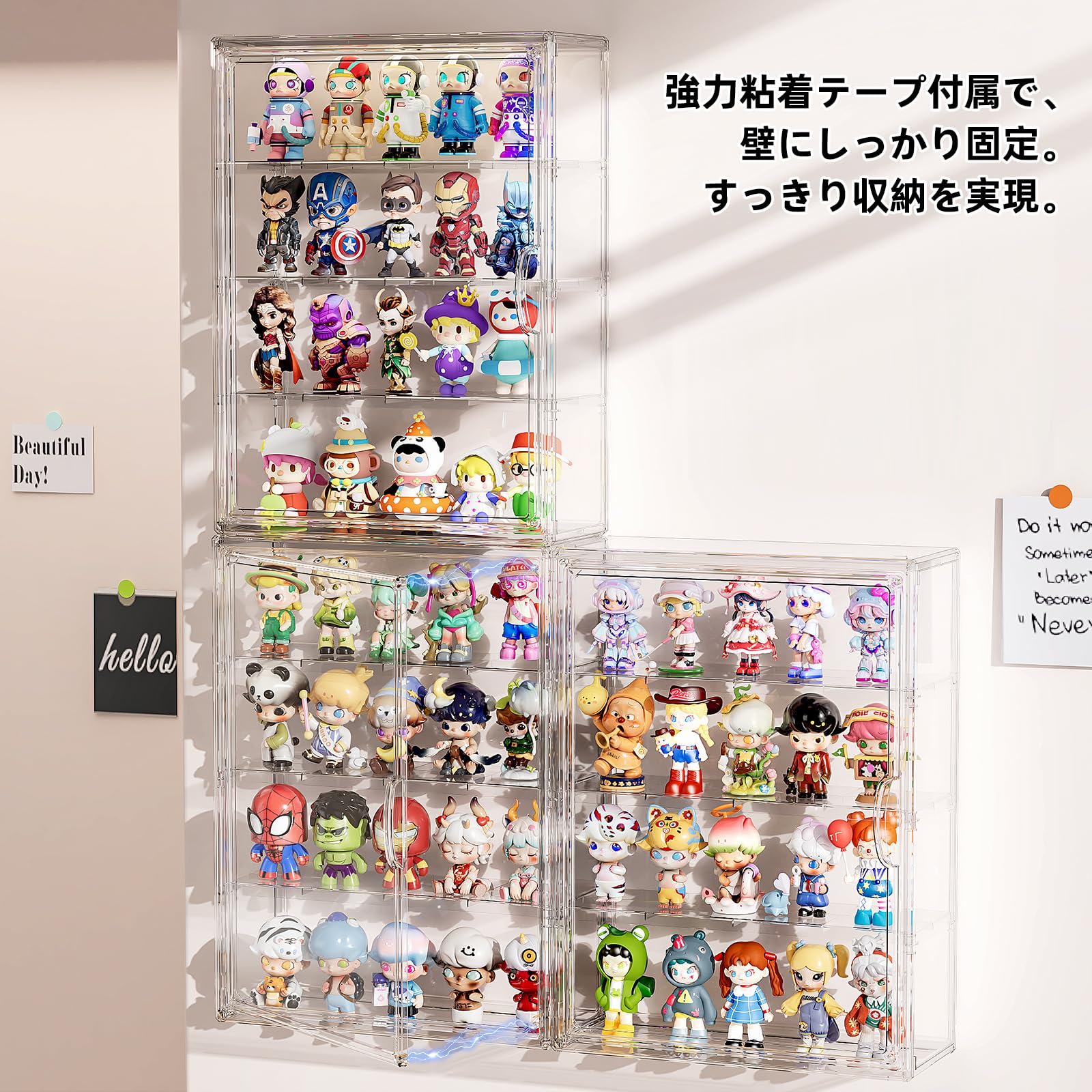 Amazon.co.jp: JOYZAN アクリル フィギュアケース 壁掛け ディスプレイ