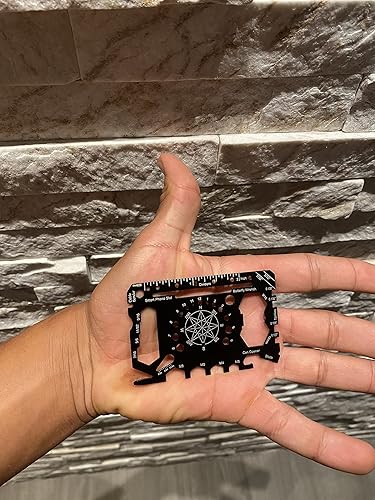 Miniatura 8 de USA Toolbars Tarjeta multiherramienta para cartera 46 en 1 innovadora tarjeta de crédito de negocios de acero inoxidable color negro