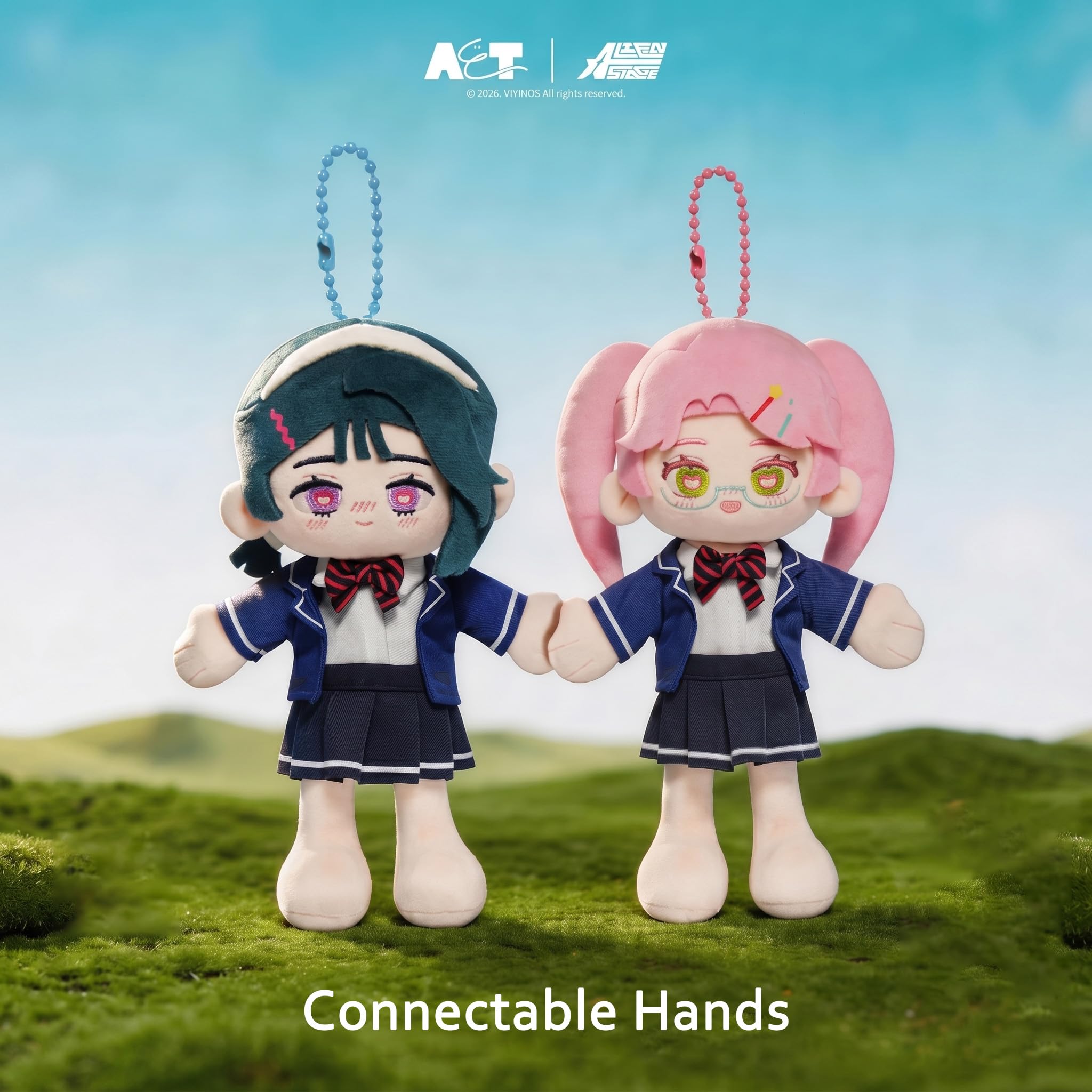 YJacuing Alien Stage Anakt Arts High School Blind Box Chibi Plüsch Taschenanhänger