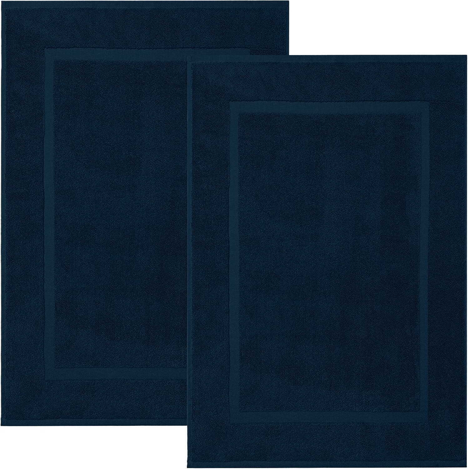 DAN RIVER Pack of 2 Cotton Bath Mats, 21 x 34 Inches, Not a Bathroom Rug