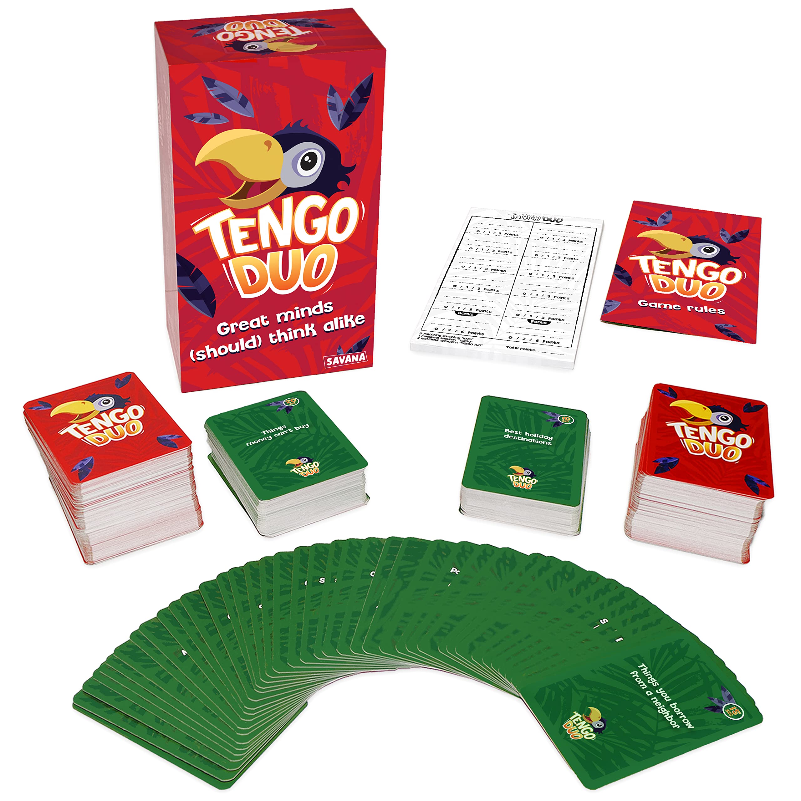 Tengo Duo – Gioco Da Tavolo Cooperativo Di Carte Per Famiglie E Feste – Indovina Le Risposte E Vinci!
