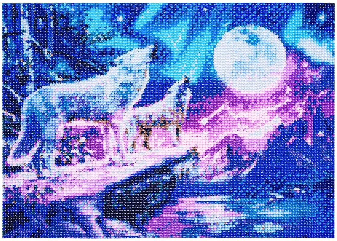 Peinture De Diamant 5D Diy Broderie De Diamants 3D De Loup Point De