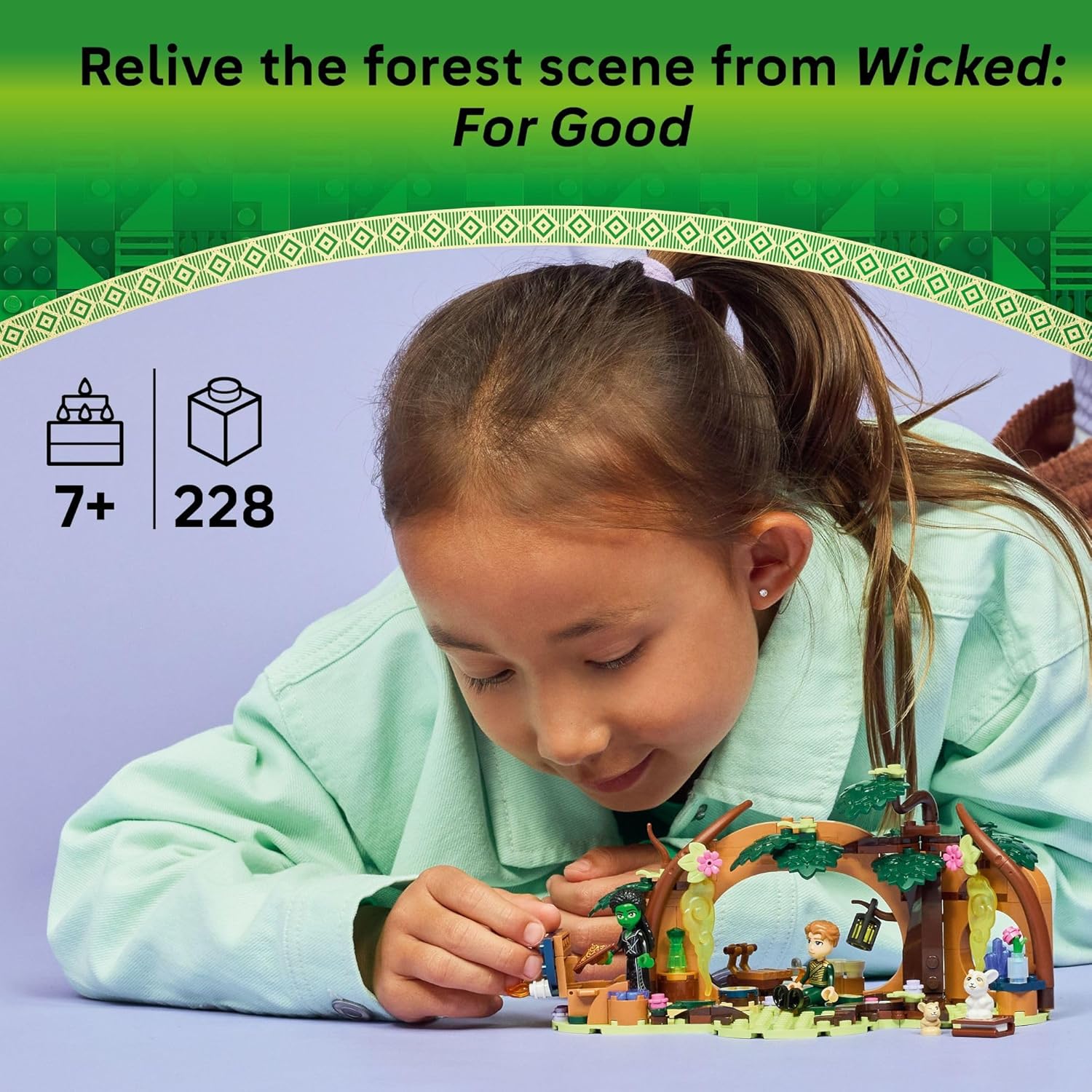 LEGO Wicked Elphaba’s Retreat Building Toy - Elphaba & Fiyero Toy Figures and Playset with Forest Friends - Pretend Play Building Blocks for Kids, Ages 7+ - Wicked Gift for Girls & Boys - 75687