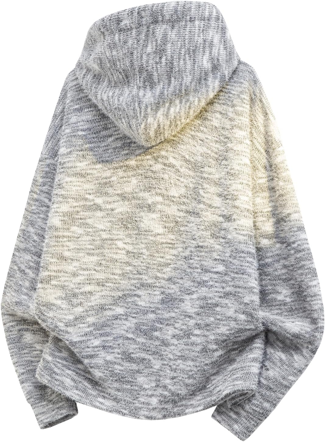 GURUNVANI Men Tie Hooded Cardigan Sweater Unisex Oversized Rainbow Speckled Knitted Coat