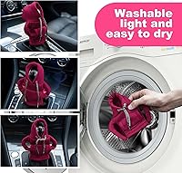 Vista 4 de Funda de sudadera para palanca de cambios, sudadera universal para pomo de cambios, sudadera mini para cambio de marchas de coche, gadgets bonitos