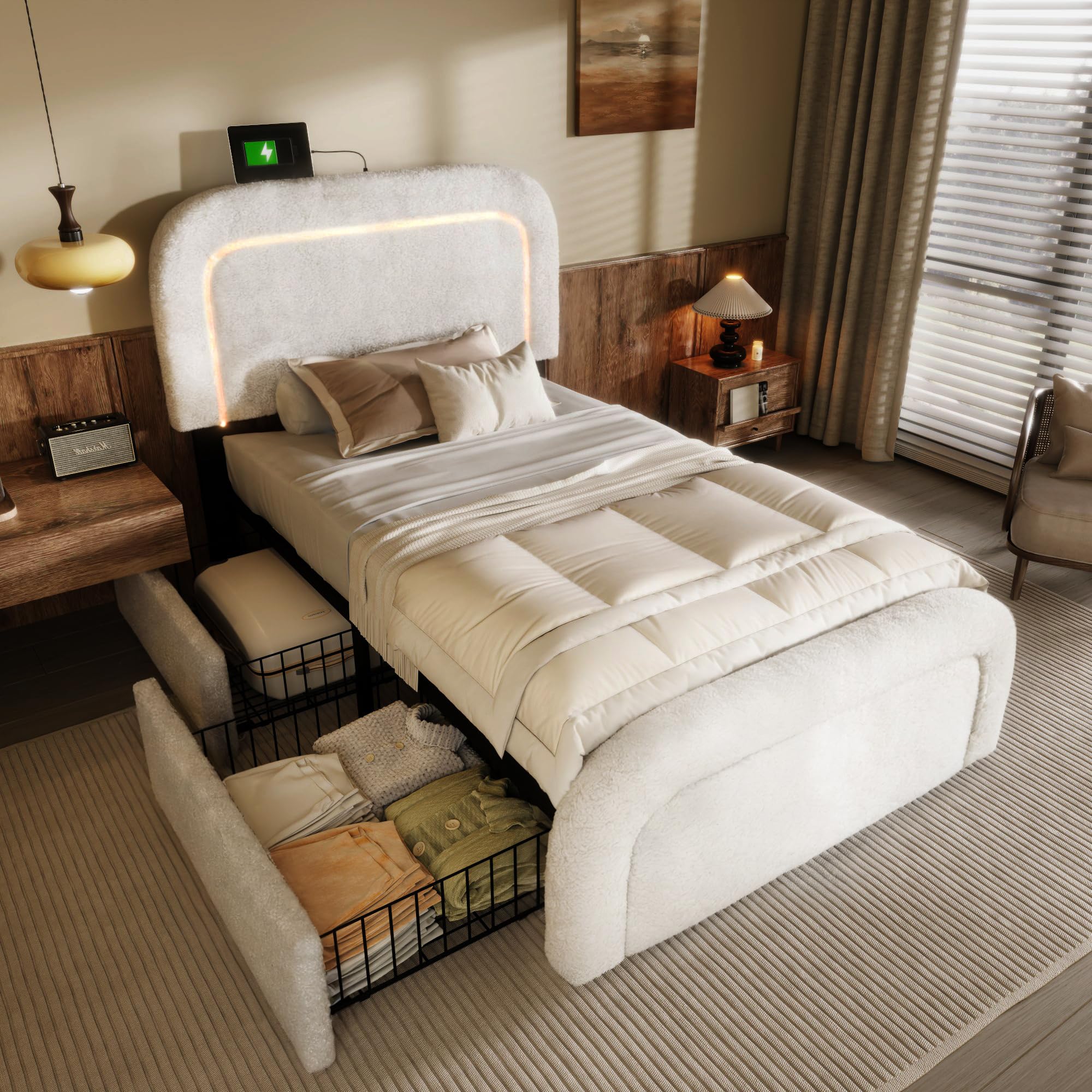 Materasso Matrimoniale 160x200 Letto Singolo Con Contenitore Sandy