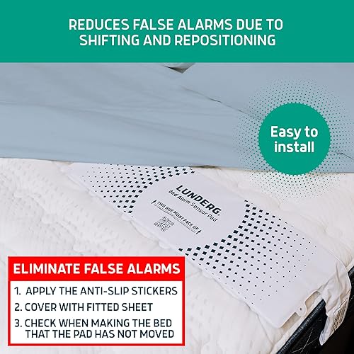 Miniatura 6 de Lunderg Alarma de cama para adultos mayores, almohadilla de sensor inalámbrico (10 x 30 pulgadas) y buscapersonas - Alarmas de cama y prevención de
