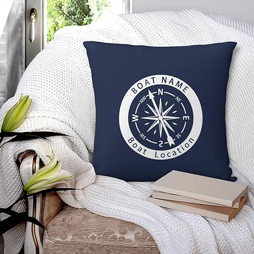 Vista 28 de Almohada lumbar de ancla náutica personalizada Funda de almohada de barco náutica Funda de almohada náutica Regalo de barco náutico, almohada