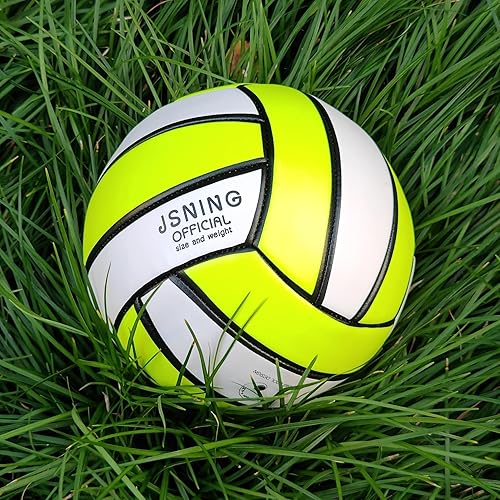 Miniatura 7 de JSNING Balón de voleibol de diseño minimalista clásico suave al tacto para interiores y exteriores, juego de playa, tamaño oficial 5
