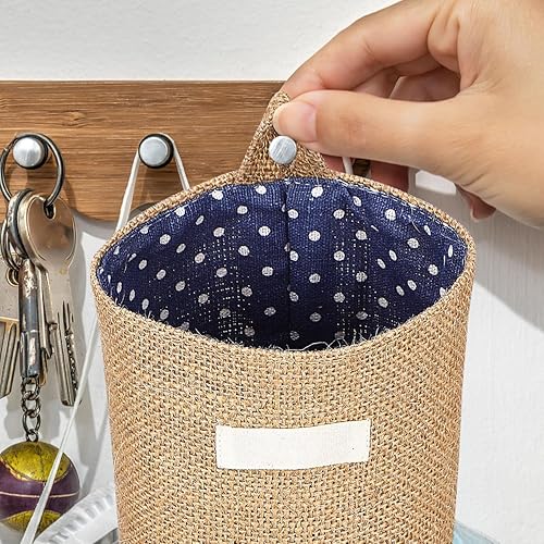 Miniatura 3 de Cabilock Bolsa de almacenamiento multifuncional tejida para organizar sobre la puerta, organizador de almacenamiento, cestas de almacenamiento,