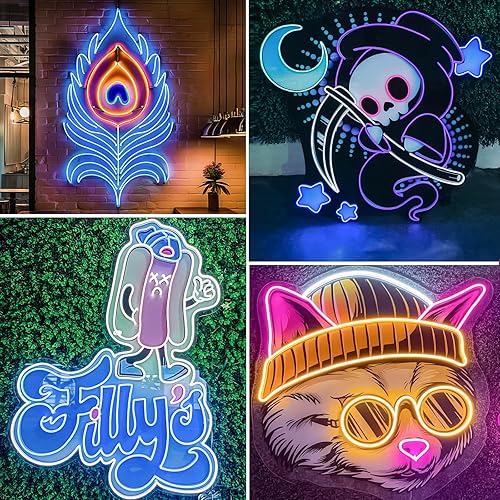 Miniatura 3 de Letrero de neón personalizado, letrero de neón LED personalizado con impresión UV, LoGo, personalizable para negocios, salón de belleza, estudios de