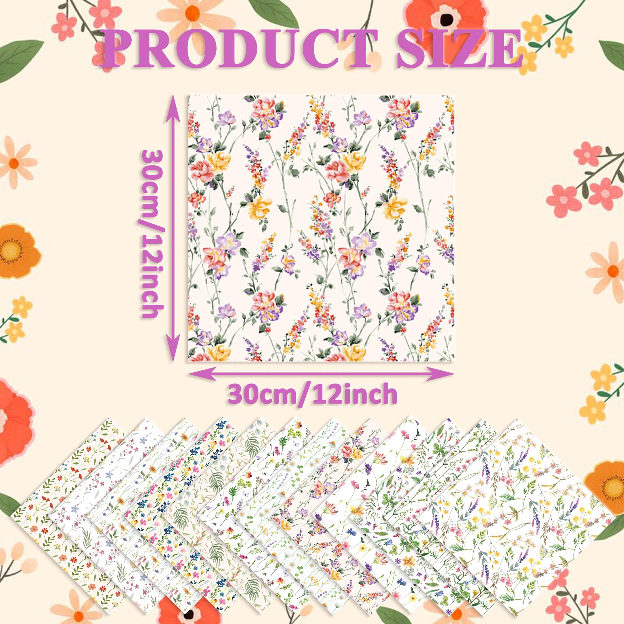 Spring Flower Scrapbook Paper 12x12 – Tulip Butterfly Pattern For Card Making & Crafts