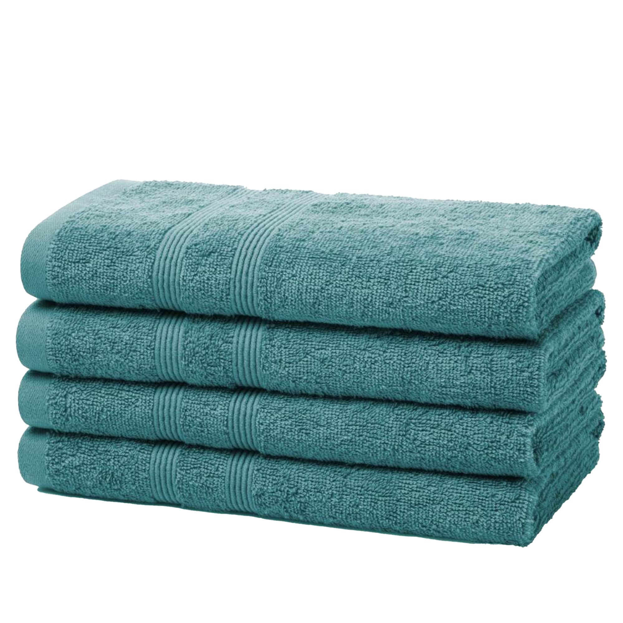 DARWEN STAR Hand Towels - Pack of 4 100% Egyptian Cotton 500 GSM Premier Quality Quick Dry Multipurpose Super Soft & Absorbent 50 x 85 cm (Kingfisher)