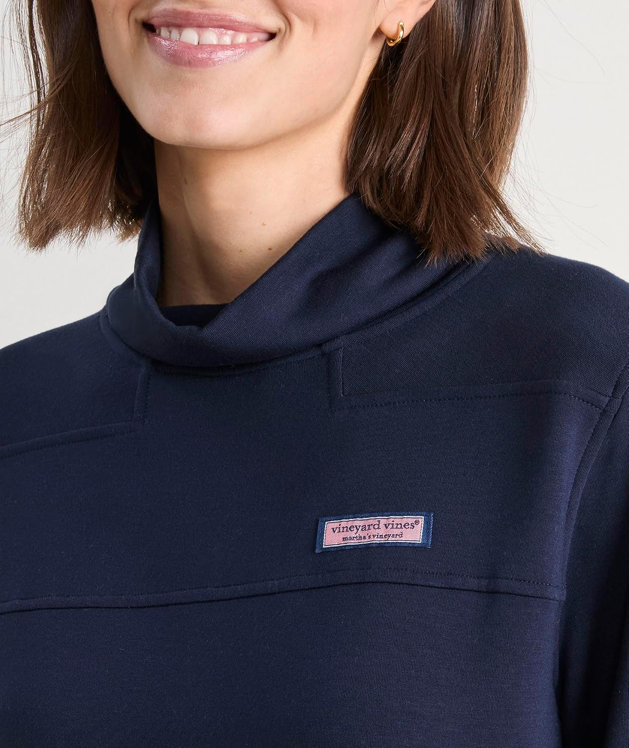 vineyard vines Women's Dreamcloth Funnel Neck Shep Shirt