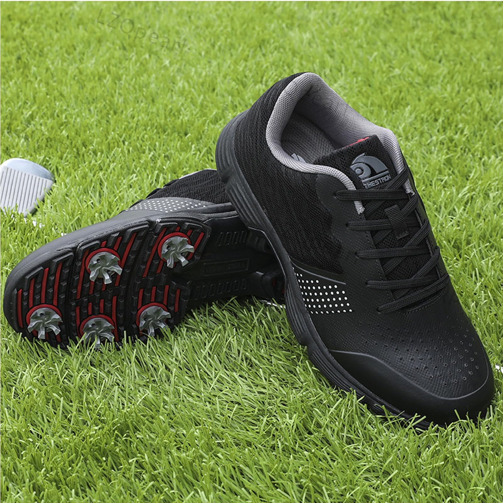 LZQpearl Chaussures De Golf Unisex, Bottes Toutes Saisons pour Hommes, Baskets Lacets Antidérapantes Classiques, Professionnelles