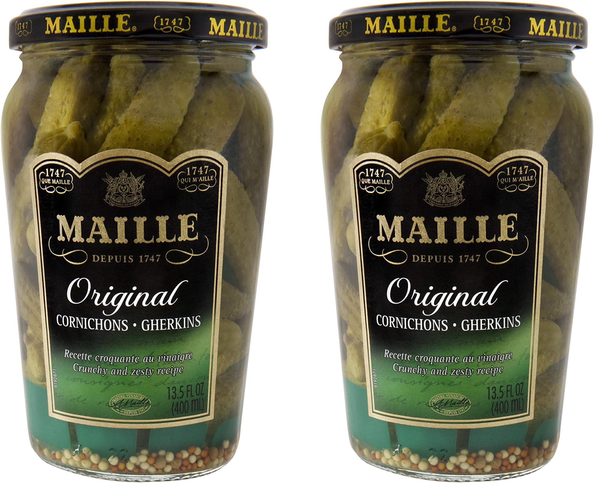 Maille Pickles 2 count Cornichons Original 13.5 oz