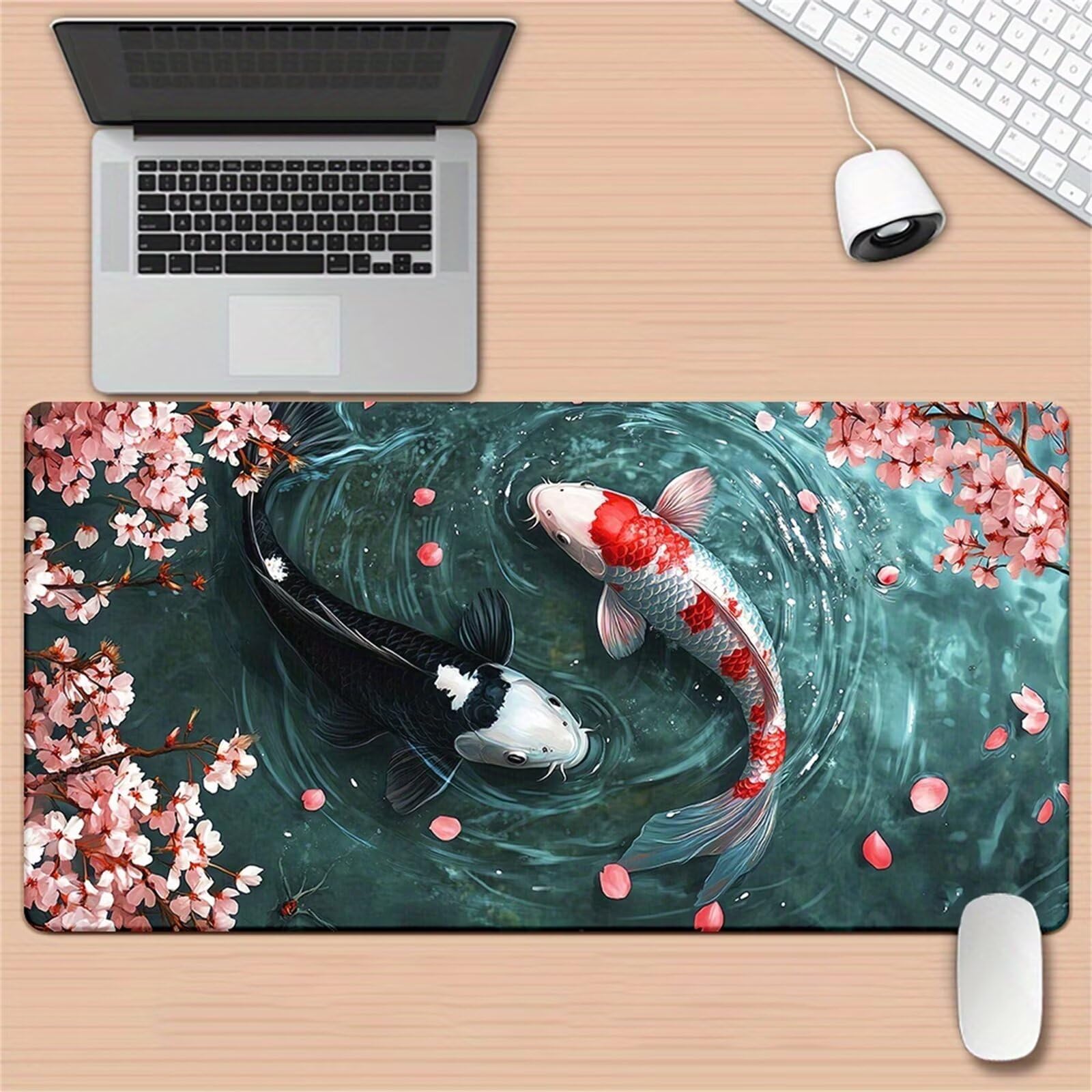 Tappetino Mouse da Gioco 1000x500x3mm, Mobili Pesca Mouse Pad XXL ad Alta Precisione e Velocità, Base in Gomma Antiscivolo Ultra-Grip, Tappetino per Scrivania Tastiera e PC