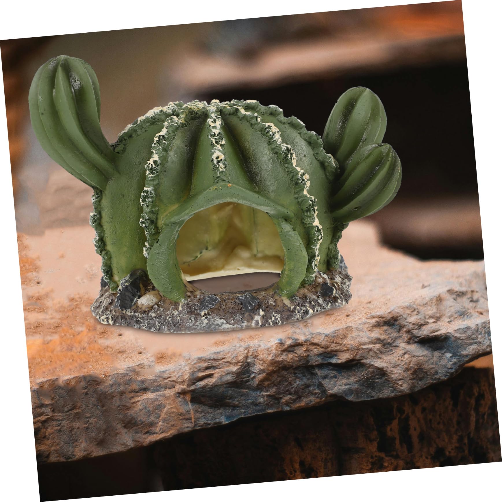 BESPORTBLE 4piezas Cueva Oculta De Cactus para Reptiles Refugio Decorativo De para y Serpientes Multiusos para Terrario y Hábitat Natural
