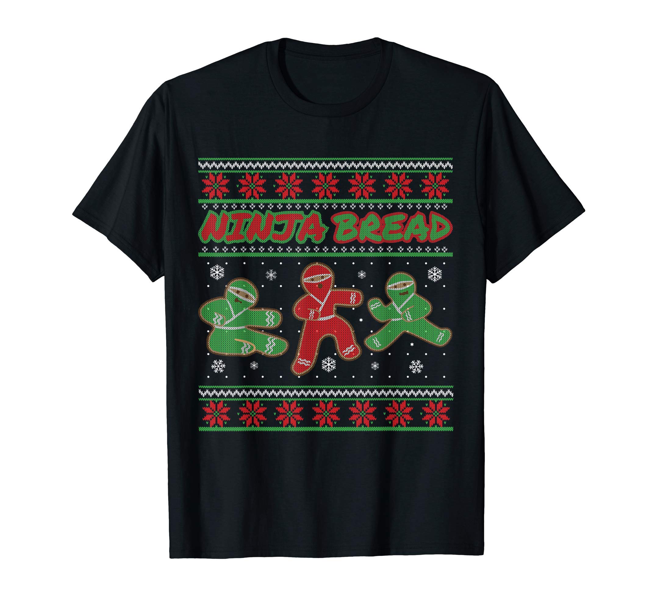 Christmas Baking Team Cookie Xmas TeesNinjabread Man Gingerbread Ninja Ginjas Gift Ugly Christmas T-Shirt