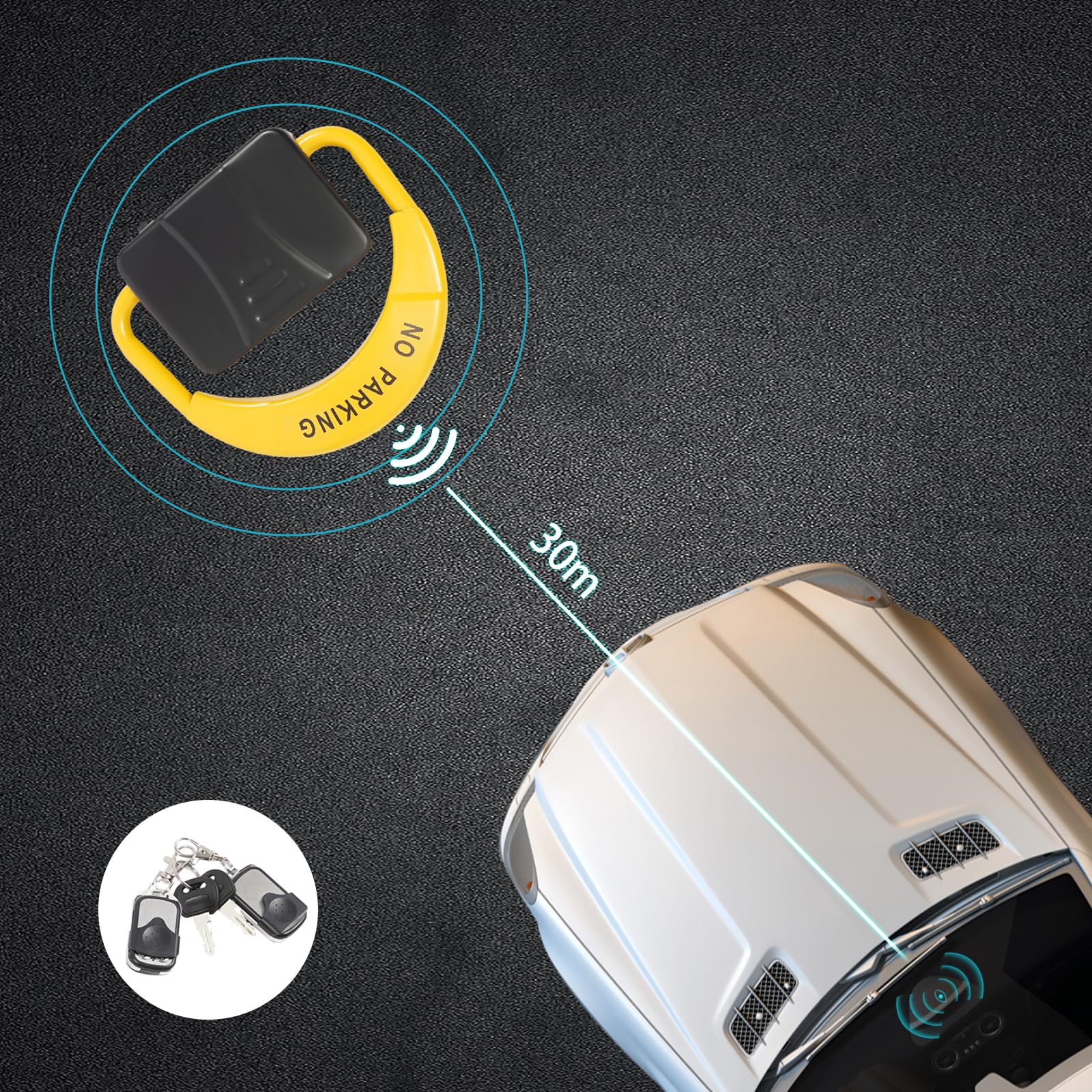 Barrière de parking pliable automatique avec télécommande, étanche IPX6