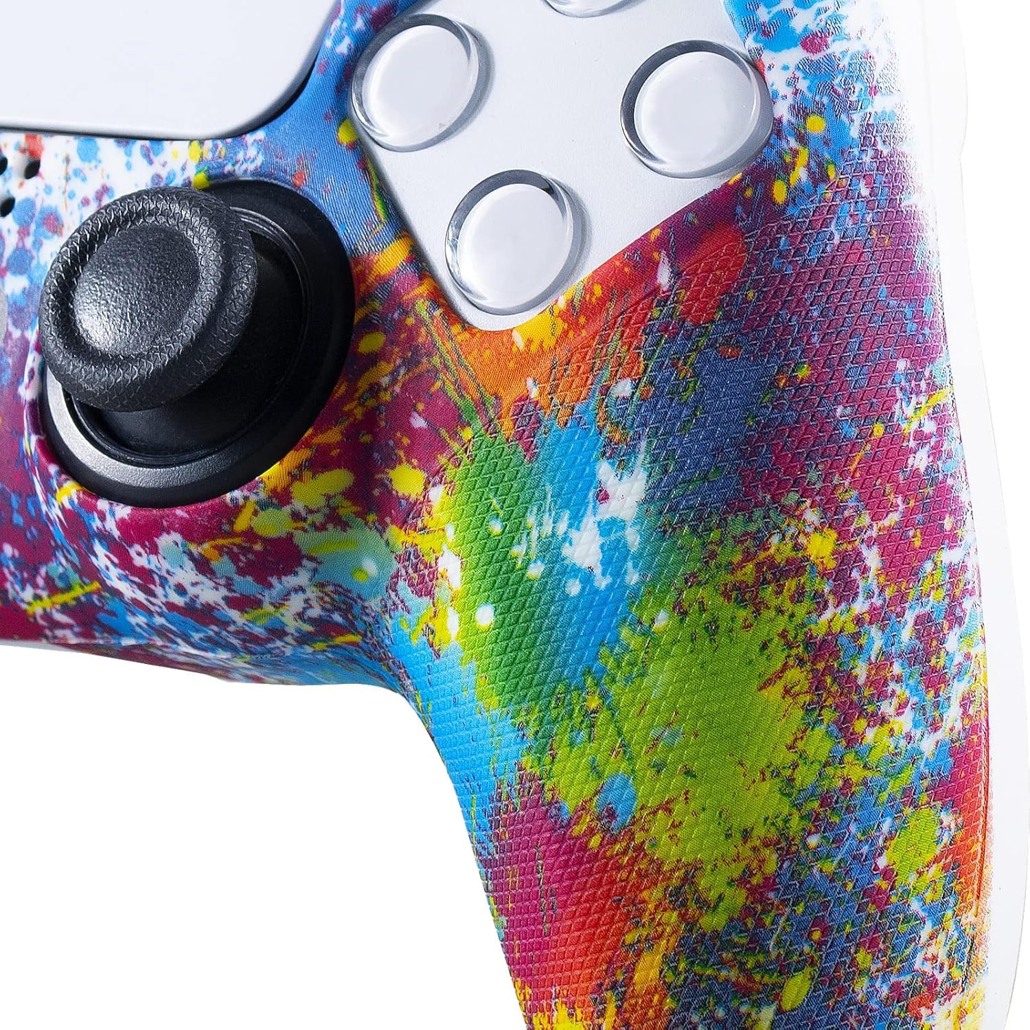 YoRHa Silikonhülle für PS5-Controller (Malerei) mit 8 Pro Daumengriffen, 2 Stück