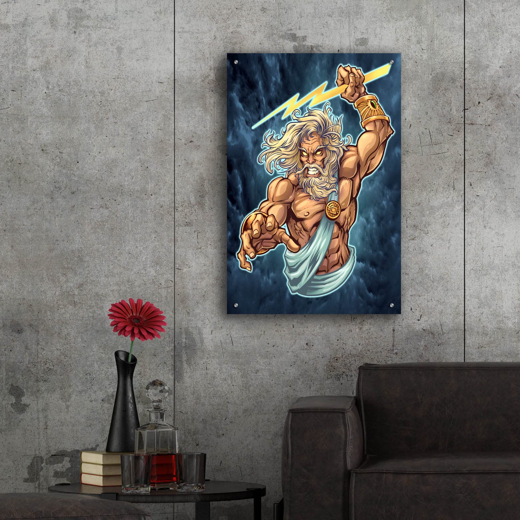Amazon.com: Epic Art 'Zeus Full Color' by Flyland Designs, Acrylic