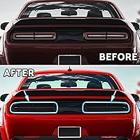 Vista 5 de KEWISAUTO Cubierta de luz trasera para Dodge Challenger 2015-2023, cubiertas de lámpara de luz trasera, decoración para accesorios Dodge Challenger