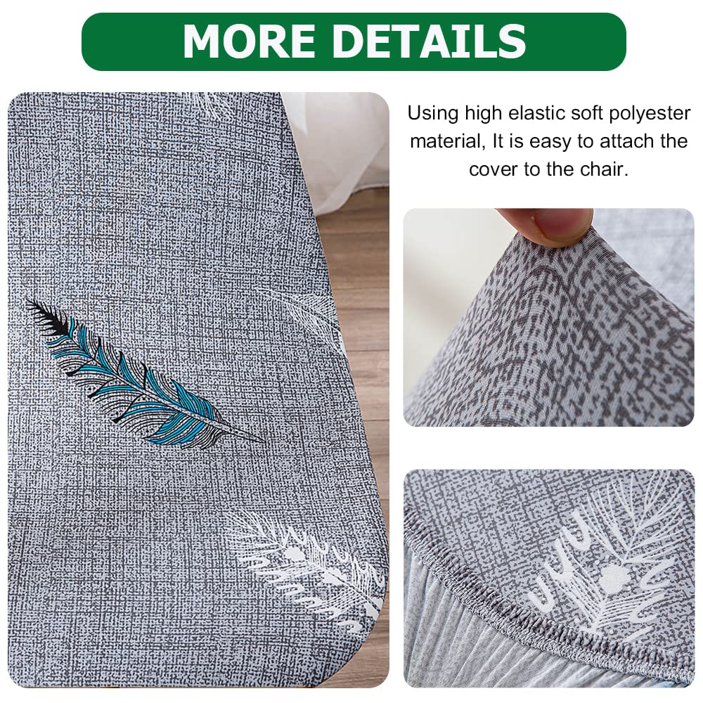 Highdi Housse de Chaise Extensible Lot de 2/4/6, Nouveau Style Couverture Protecteur de Chaise Salle a Manger Universel Amovible Housse Chaise pour Mariage Banquet (Chrysanthème,2 pièces