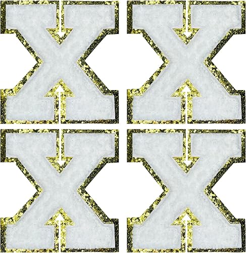 Miniatura 172 de Jongdari Letras termo-adhesivas de felpilla para ropa, parches de letras del alfabeto con brillantina para coser, con adhesivo planchado, 4