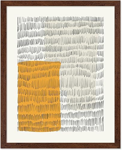 Miniatura 20 de Monem Art - Póster abstracto, impresión de dibujo de línea retro, arte moderno, arte negro y amarillo, arte moderno, arte bohemio elegante, arte Sin