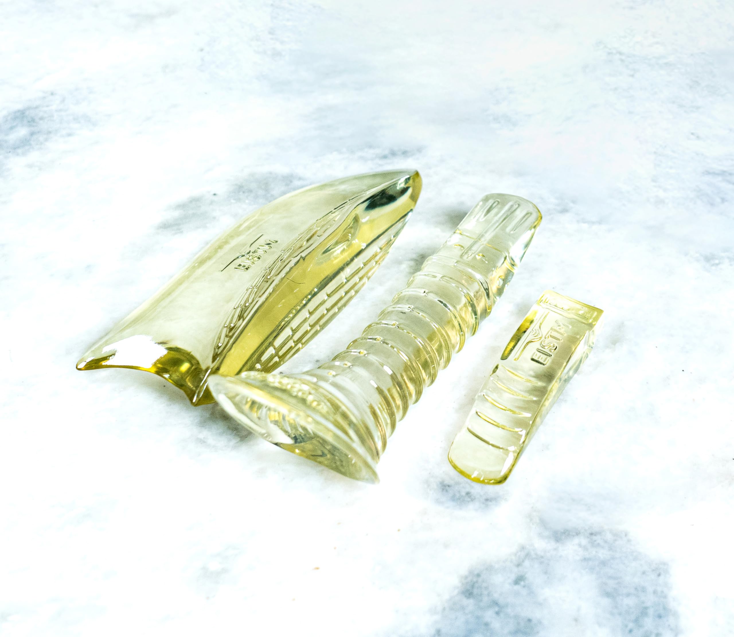 EISTM 3-Piece Golden Glow IASTM Tool Set – Fin, Spoon & Wedge w/Case – Soft Tissue Kit for ASTYM, Graston, Gua Sha – Ideal for Chiropractors, Physical