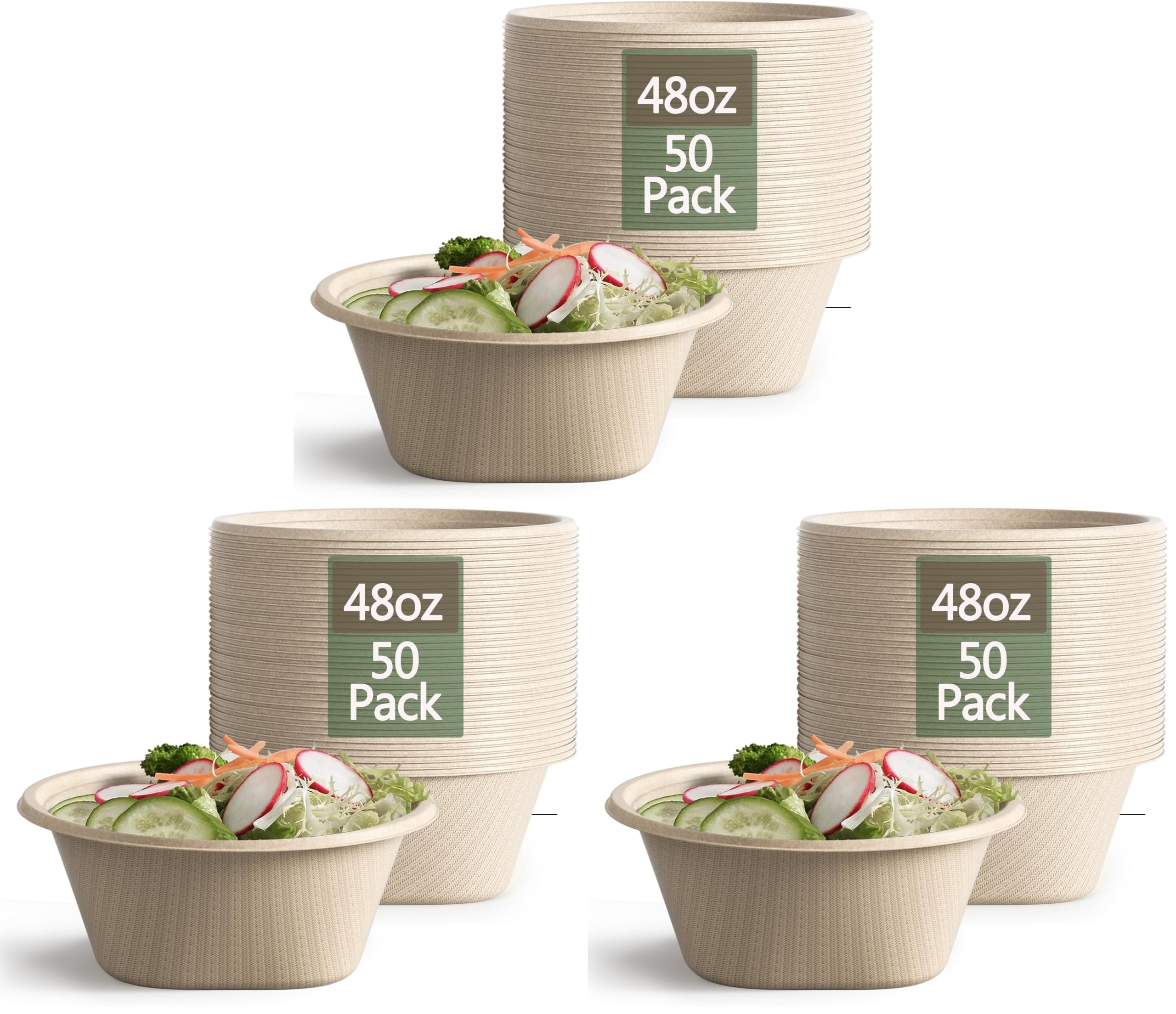Heavy Duty Disposable Bowls - Sugarcane & Bamboo -17 Heavy Duty Disposable Bowls - Sugarcane & Bamboo -17