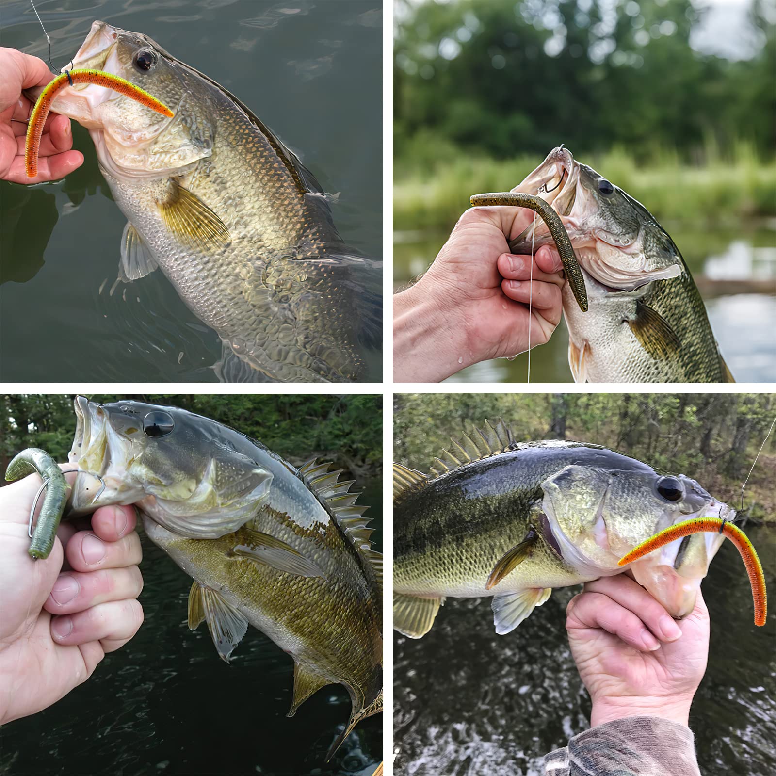 FREE FISHER 134-Piece Soft Plastic Worm Lure Kit - Includes Wacky Rig Tool, Hooks, Weights & Box - View #5