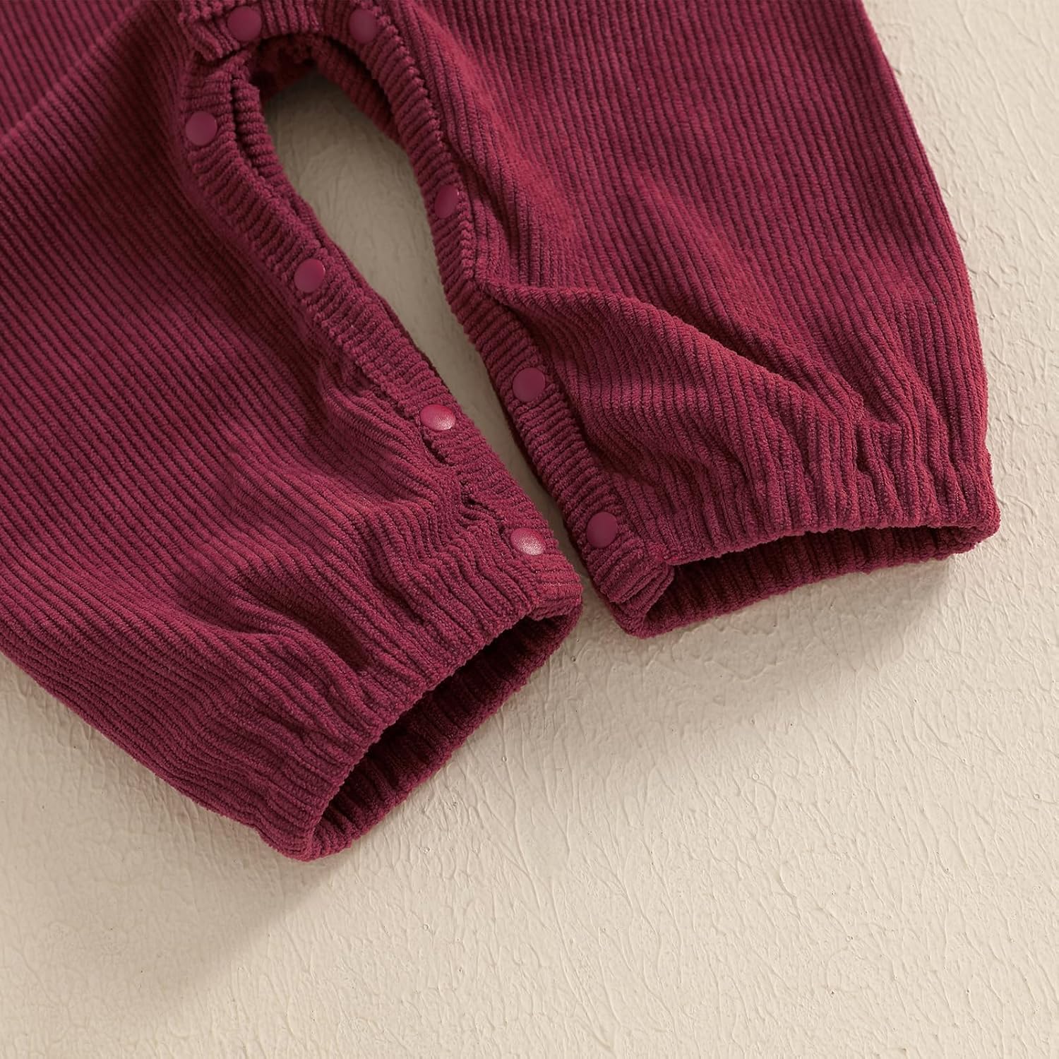 Karuedoo Newborn Baby Boy Girl Clothes Corduroy Long Sleeve Button Up Romper Jumpsuit Collared Bodysuit Fall Winter Outfit - Image 7