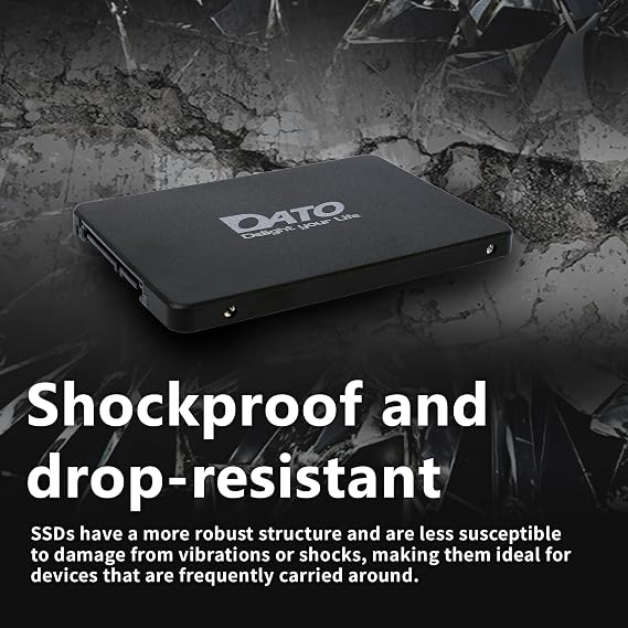 DATO 512GB SSD 2.5 SATA III Internal Solid State Drive, 3D NAND, SLC Cache, Up to 535/500 MB/s, Compatible with Laptop & PC Desktop