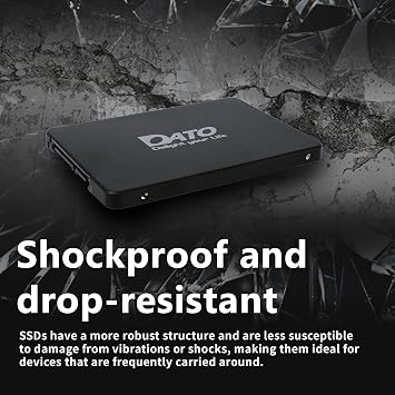 DATO 512GB SSD 2.5 SATA III Internal Solid State Drive, 3D NAND, SLC Cache, Up to 535/500 MB/s, Compatible with Laptop & PC Desktop