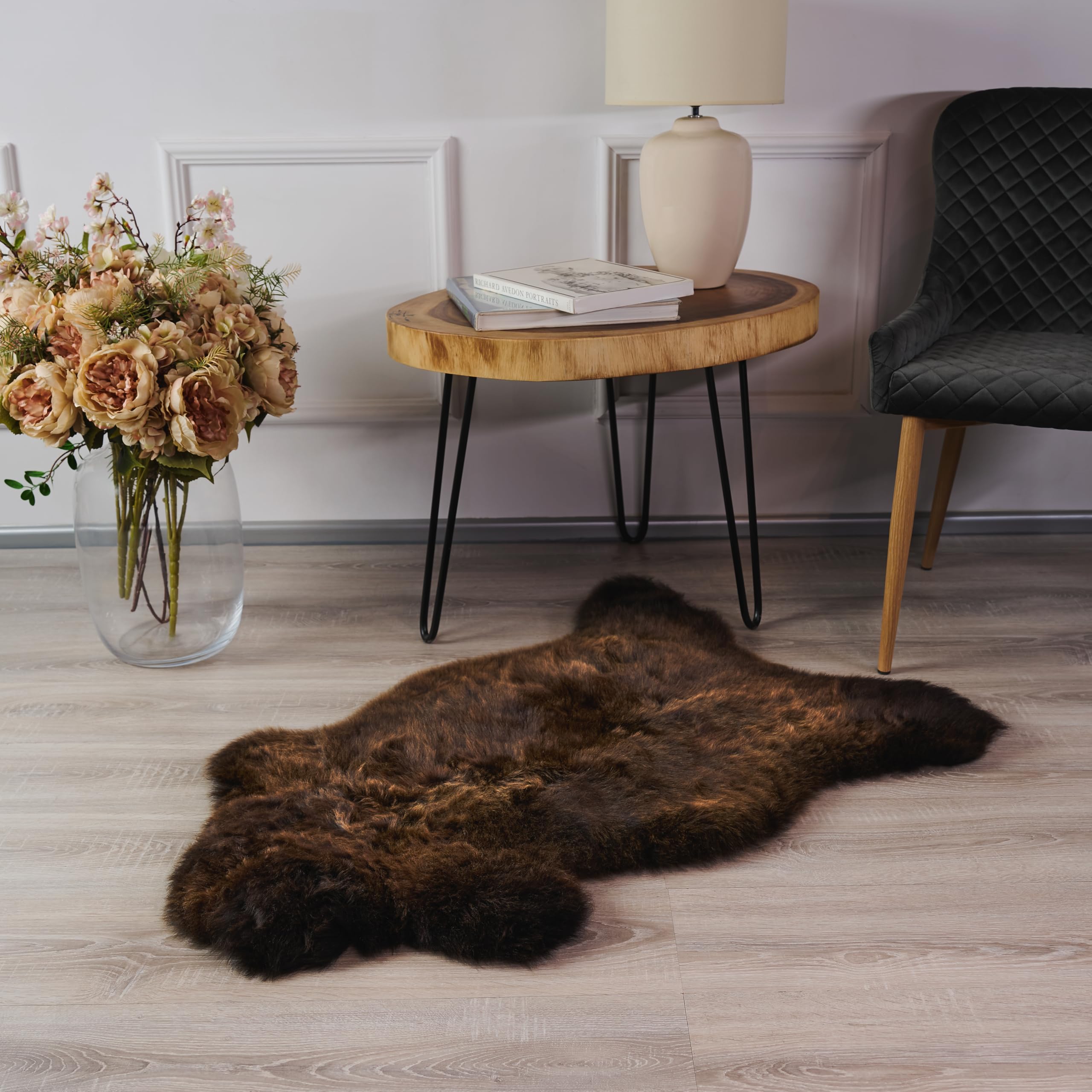 Peau d'agneau|de Mouton|de Fourrure, inodore, Douce et Moelleuse, différentes Tailles, qualité Naturelle, idéal comme Tapis, Couvre-lit, Dessous de Poussette