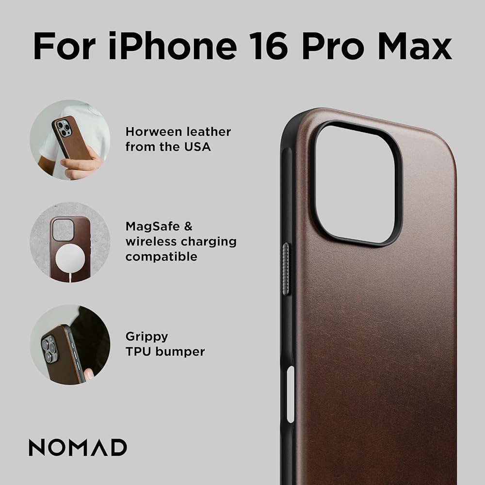 Amazon.com: NOMAD - Modern Leather Case - iPhone 16 Pro Max