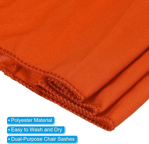 Miniatura 10 de PATIKIL Bandas elásticas para sillas de 14 x 5 pulgadas, paquete de 10 bandas elásticas para sillas con hebilla deslizante para decoración de