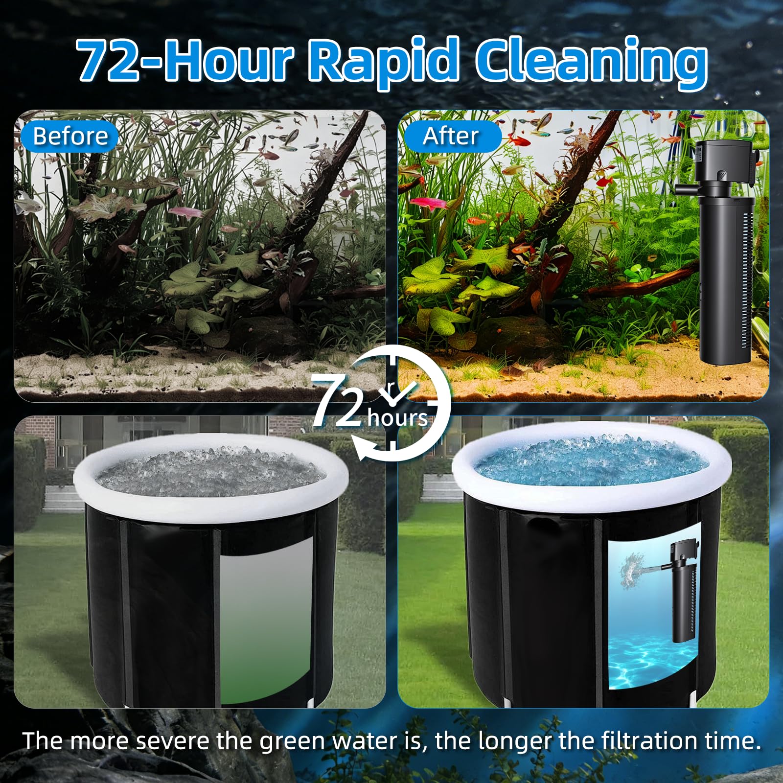 COOSPIDER Pool Filter with UV Light -6