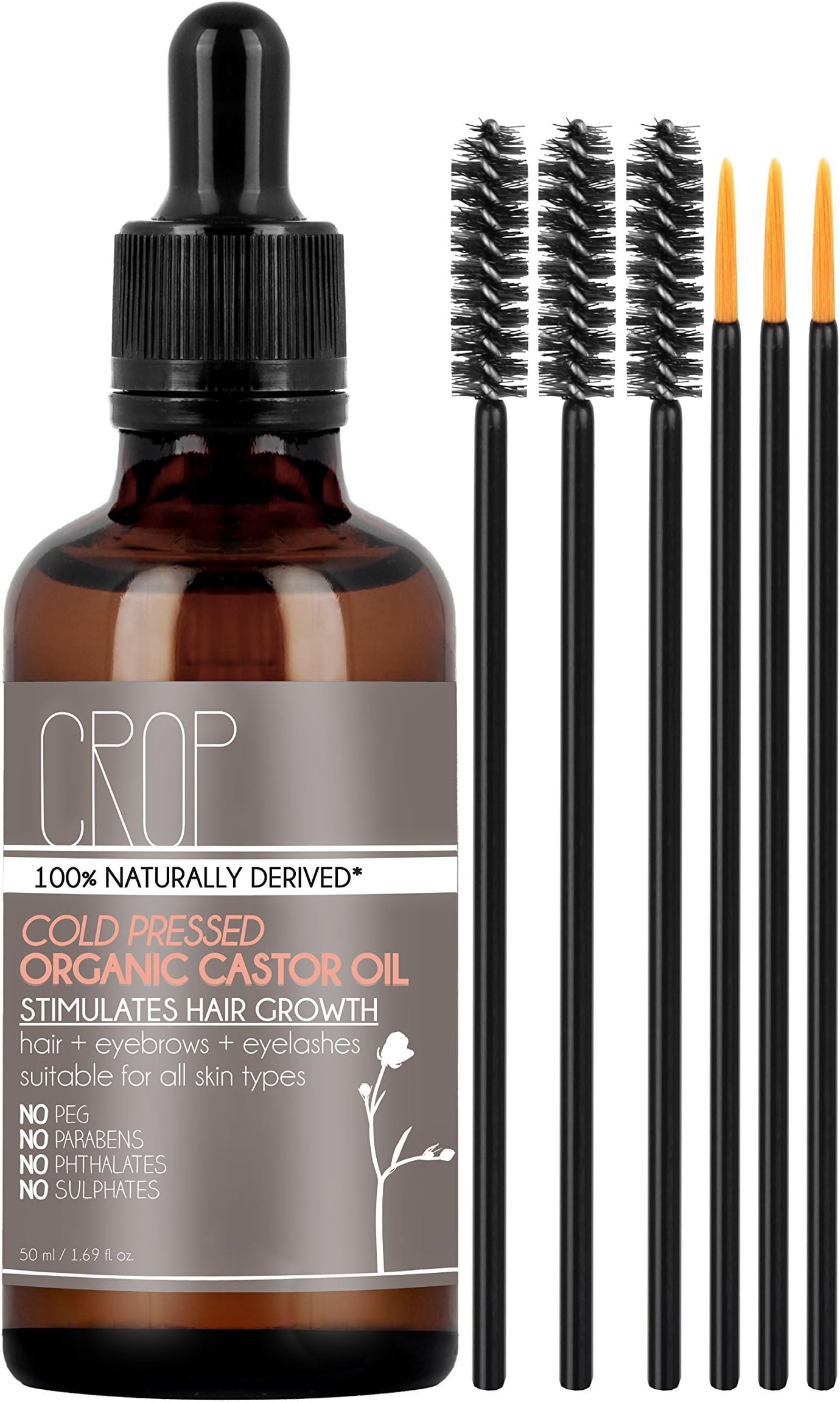CROP Pure Organic, Castor Oil, 1.69 Fluid Ounce