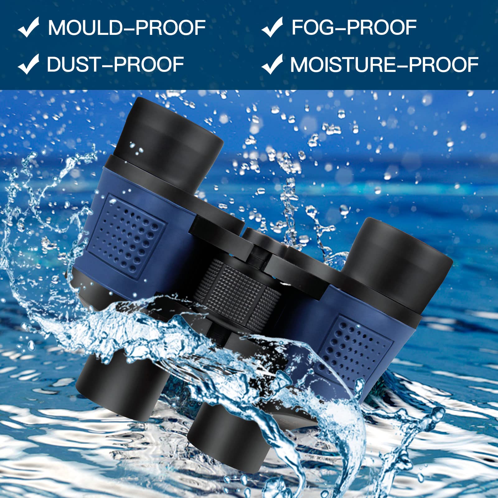 Jumelles Professionnelles 25 X 40 Pour Adultes, Haute Puissance, Compactes, Pour Observation Des Oiseaux, Extérieur, Chasse, Sport, Concerts, Matchs De Football, Voyage, Croisière, étanches Avec étui