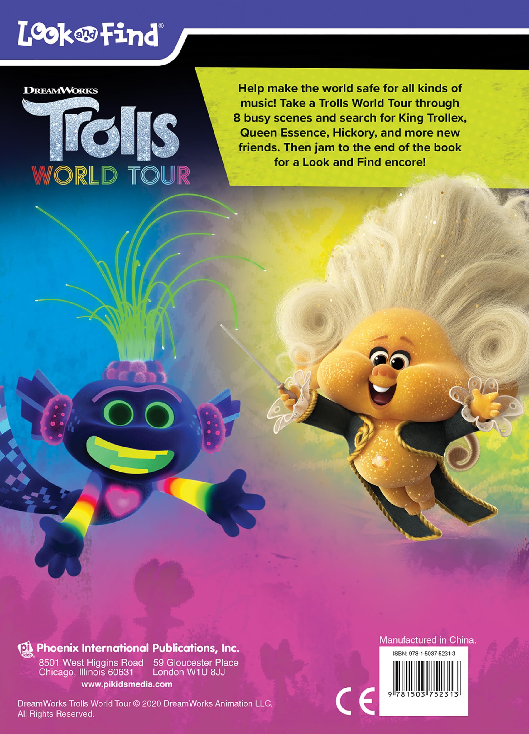 DreamWorks Trolls World Tour Poppy, Branch, and More! - Look and Find Activity Book - PI Kids: 1