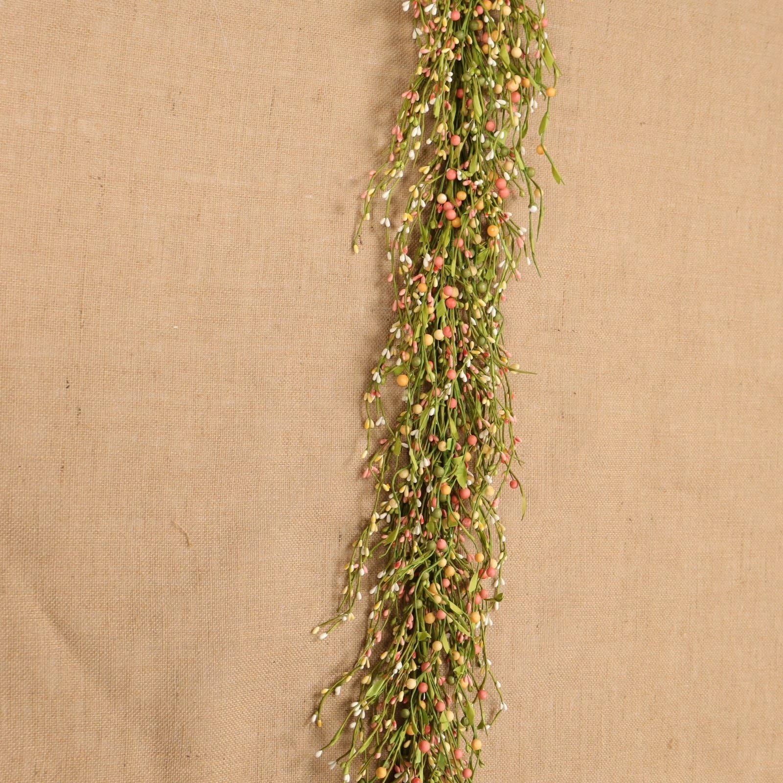 Guirnalda de bayas primitivas de 60 pulgadas, mezcla verde y morado