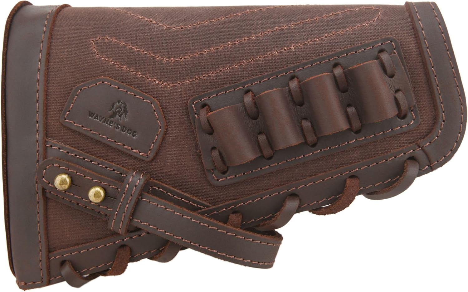 Tas Trost No Drill Leather Gun Stock Cover Recoil Pad with Ammo Holder, Non-Slip Leather Barrel Loop Holster for .308 .45-70 .30-30 .22LR